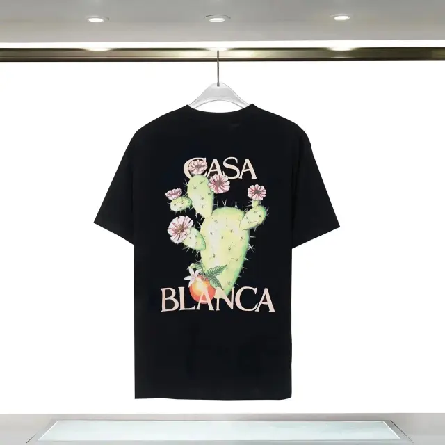 Casablanca Cactus Graphic T-Shirt Black