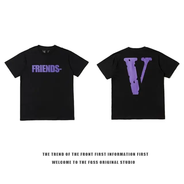 VLONE Friends- T-Shirt Black Purple