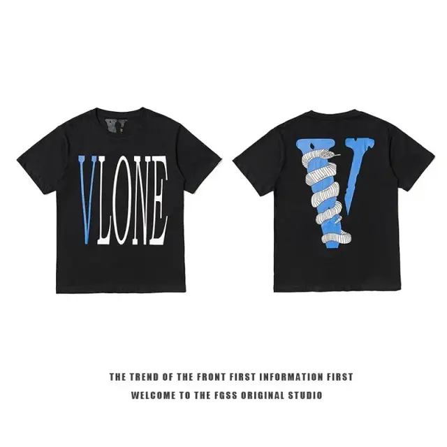 VLONE Snake T-Shirt Black Blue