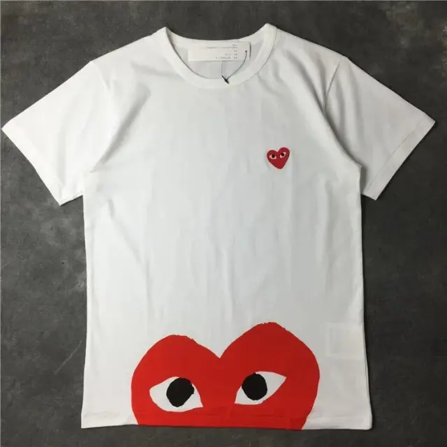 White half red heart