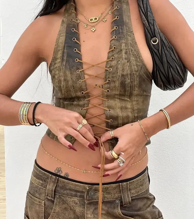 Lace Up Halter Top