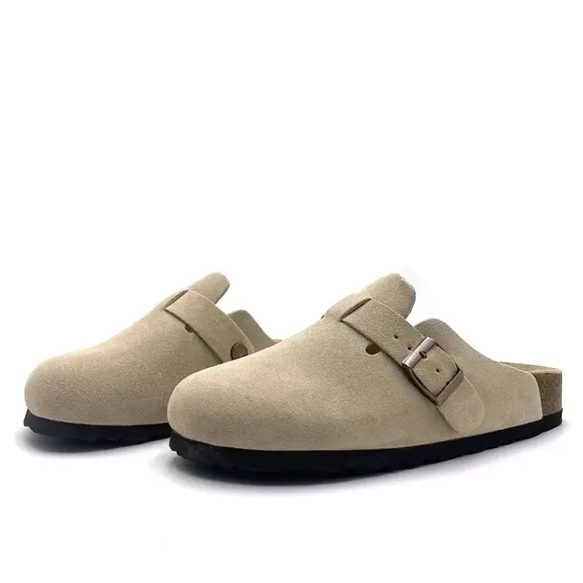 Suede Clog Sandals