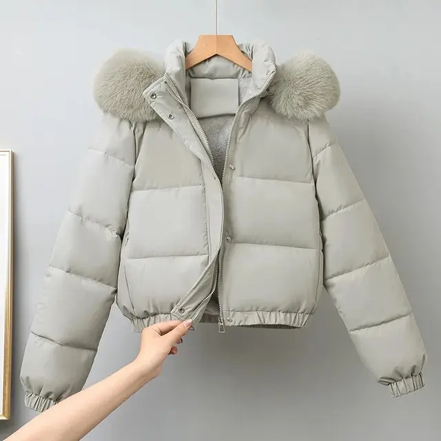 Faux Fur Hooded Puffer Jackets