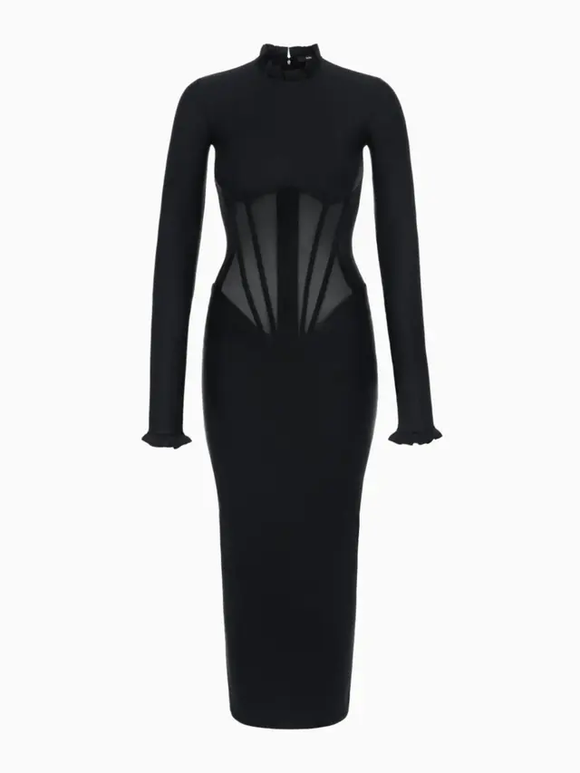 Corset Detail Midi Dresses