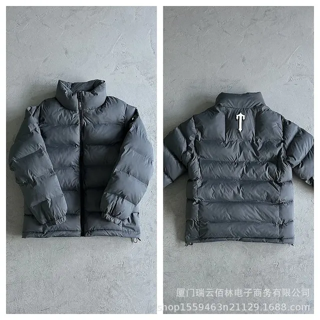 Grey stand collar jacket