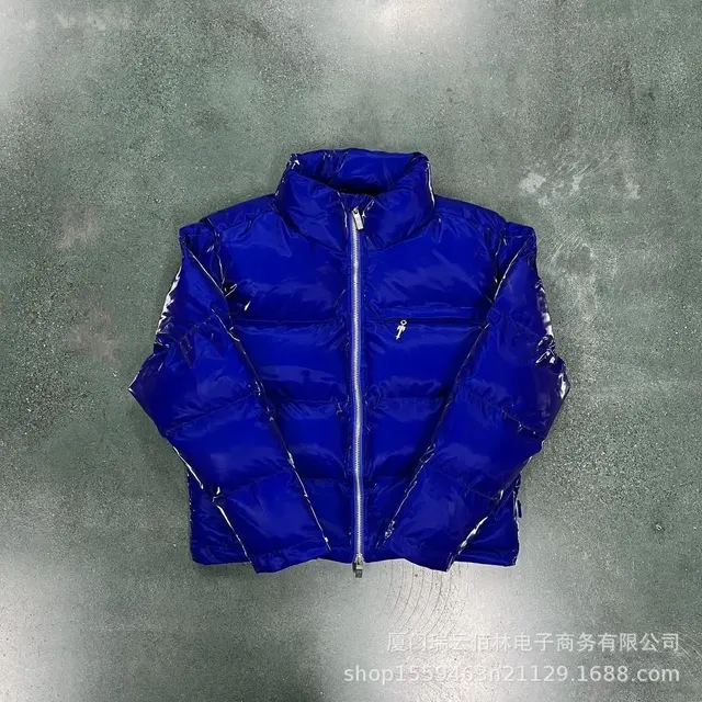 Blue Glow Leather Jacket