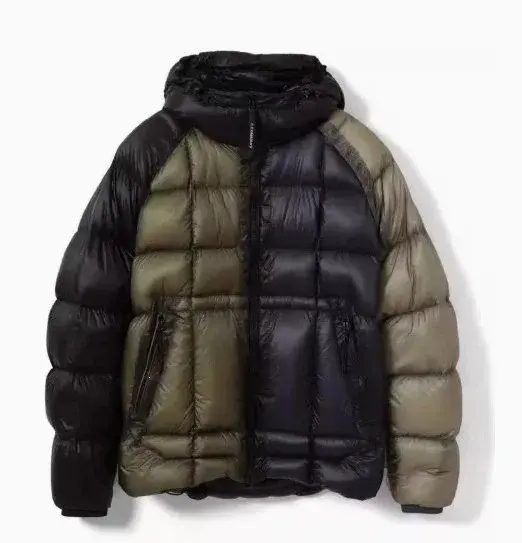 Color block sunglasses down jacket