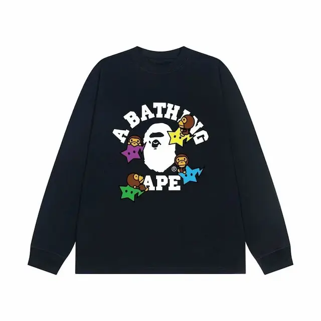 A Bathing Ape Graphic Long Sleeve T-Shirts