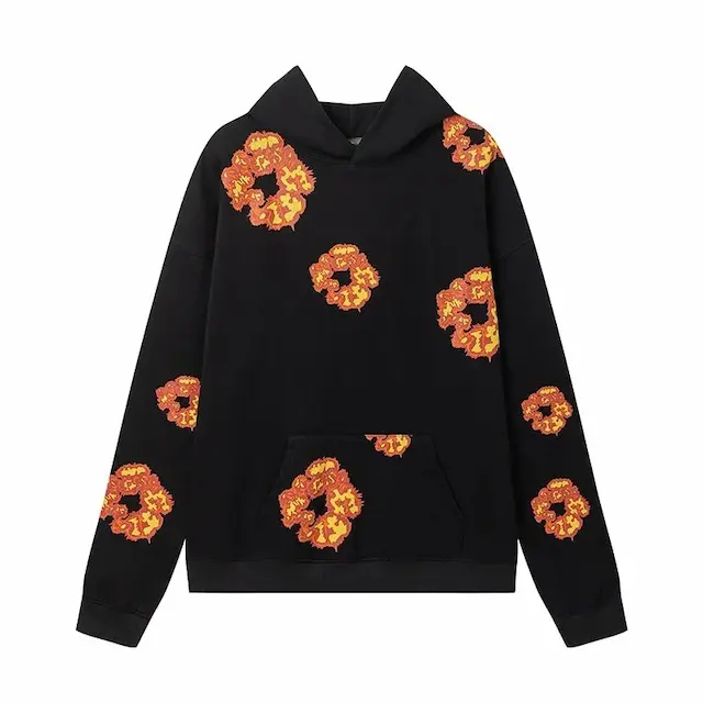 Sweat Black Print Orange