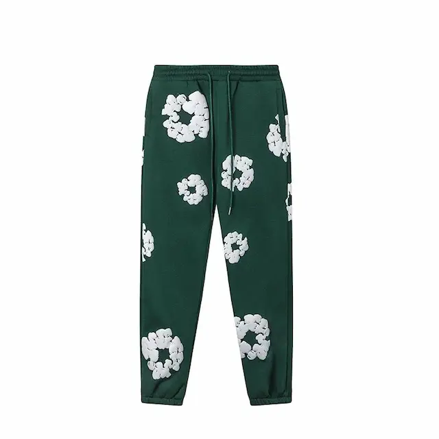 Pants are green.