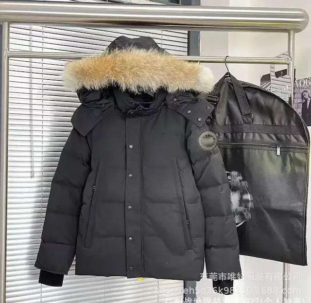 Black-label black down jacket