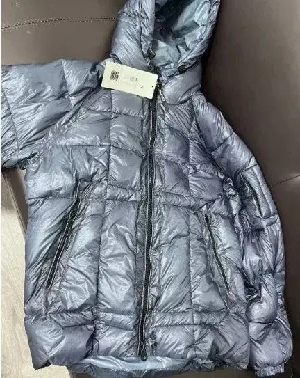 Gray down jacket