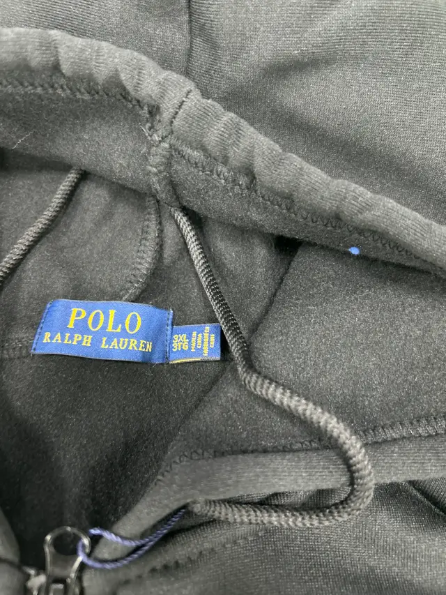 Polo Ralph Lauren Pony Logo Zip-Up Hoodie Black — fotos QC