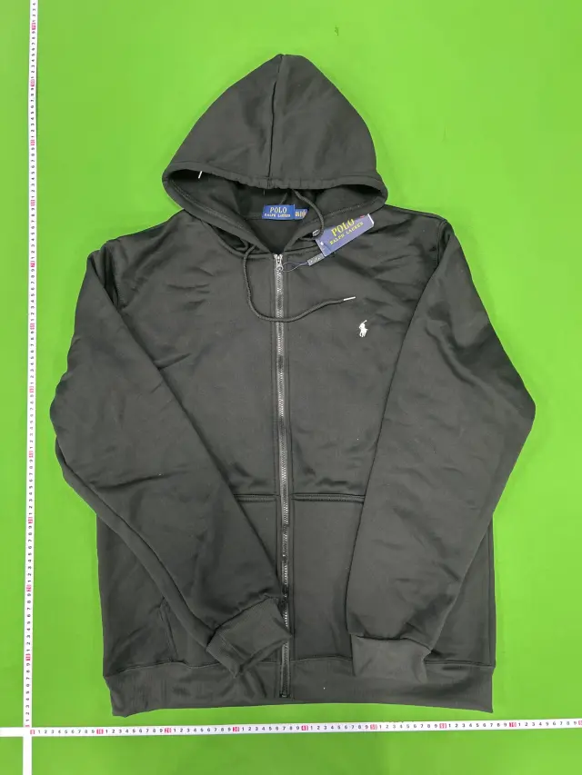 Polo Ralph Lauren Pony Logo Zip-Up Hoodie Black — fotos QC