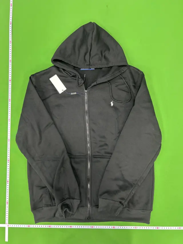 Polo Ralph Lauren Pony Logo Zip-Up Hoodie Black — fotos QC