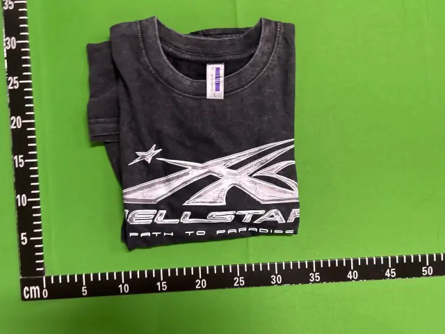 Hellstar Classic Logo T-Shirt Washed Black — QC photos