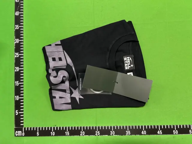 Hellstar Classic Logo T-Shirt Washed Black — QC photos